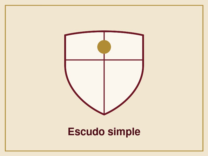 Escudo heráldico simple de un apellido