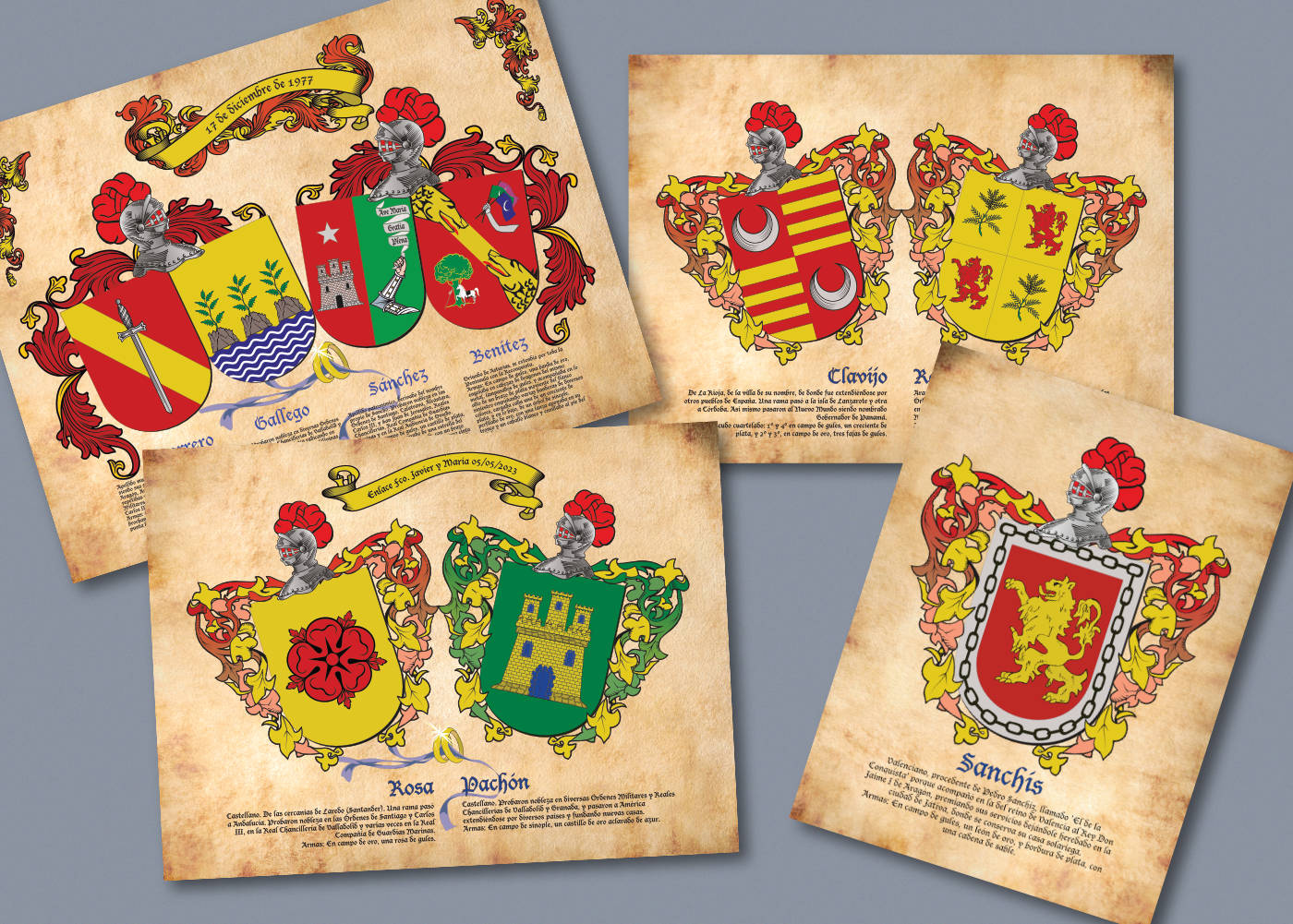 Ejemplo de escudos heráldicos digitales